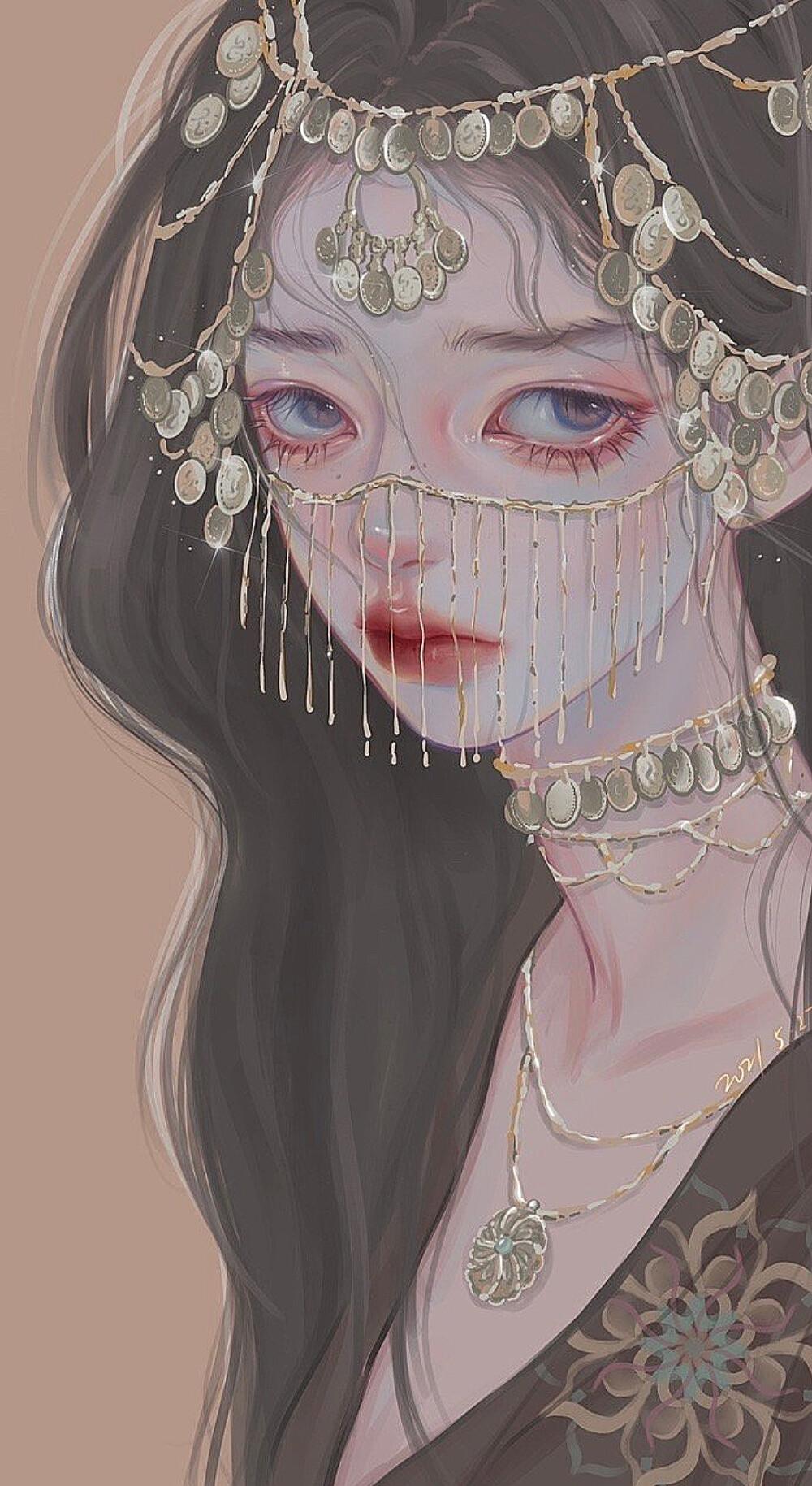 手绘女孩壁纸有没有一系列的? - 知乎