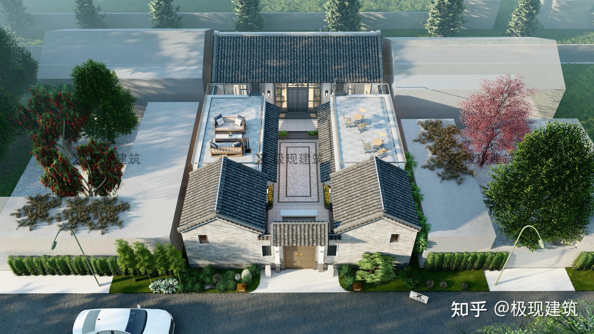 天津武清丨一层中式风格三合院，尺寸：12.5m×20m - 知乎