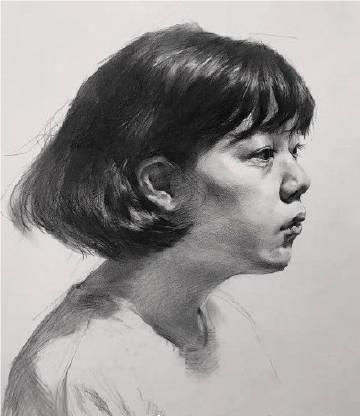 石家庄画室排名|一招学会二分之一女青年素描头像