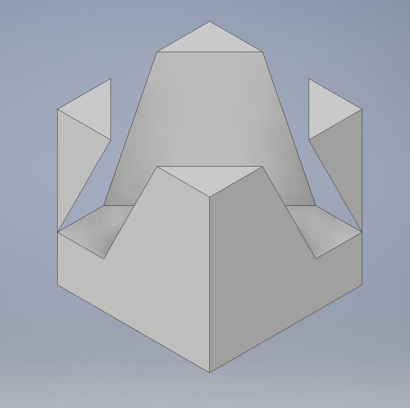 请问这个三视图它的三维模型是什么样的