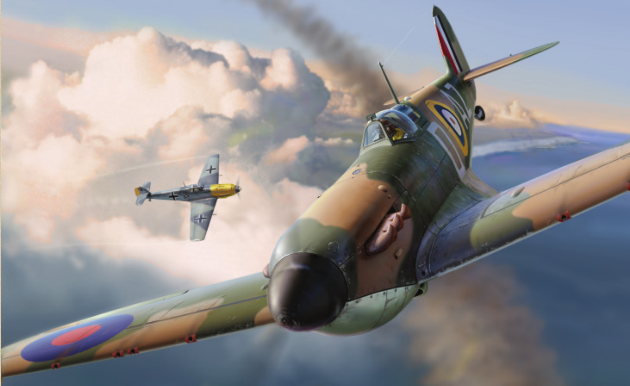 不列颠空战后,bf 109e 与"喷火"的厮杀还在上演