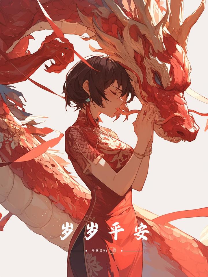 2024年祈福壁纸|AIGC|动漫人物新春好运接力 - 知乎