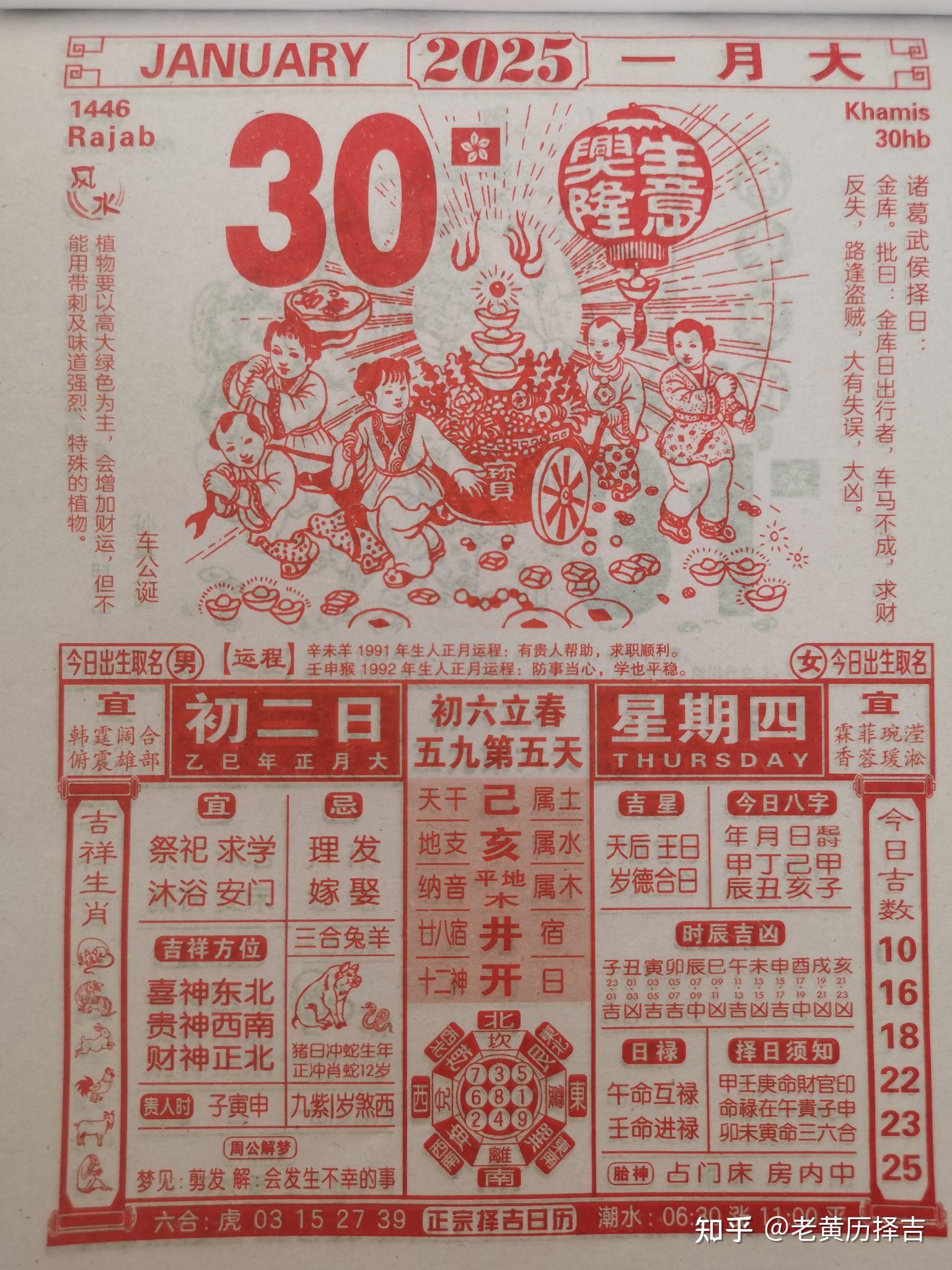 2025年1月老黄历通胜 - 知乎