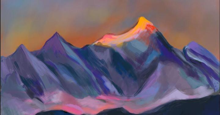 绘画教程板绘山石怎么画教你插画场景山石基础画法教程