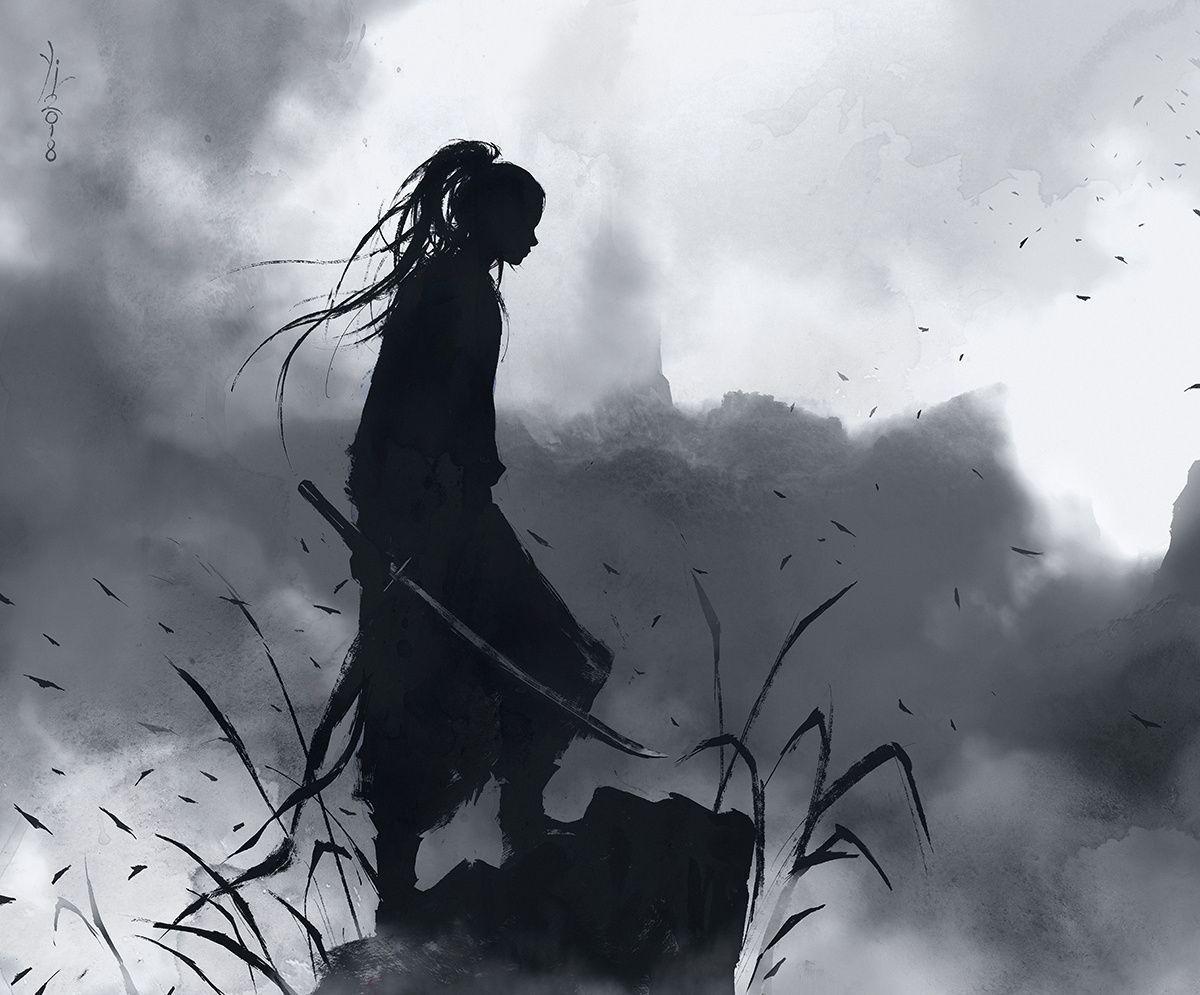 大家有没有一些沧桑的老剑客的古风图片?