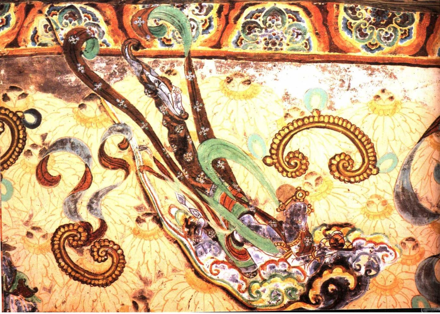 神游千年，大美敦煌】盛唐-39窟：涅槃卧佛与壁画(佛母奔丧、散花飞天