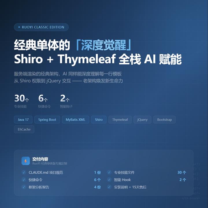 RuoYi 经典单体版 AI 智能开发助手 | Claude Code + Codex 双引擎 | 30+ 专业技能 | 开箱即用 - 知乎