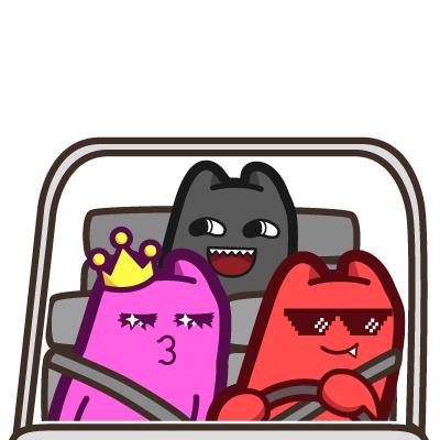 魔鬼猫表情-开车