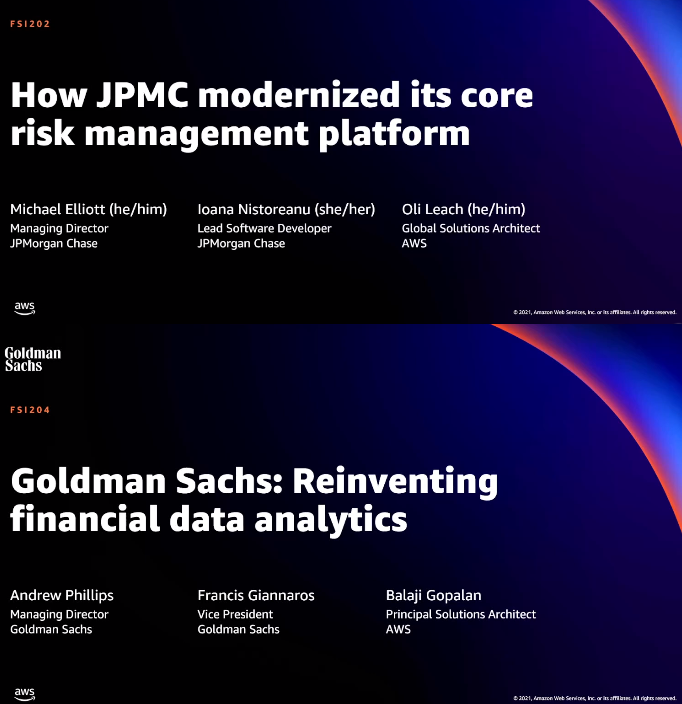 AWS Re:Invent 2021| GS, JPM 复盘 - 知乎