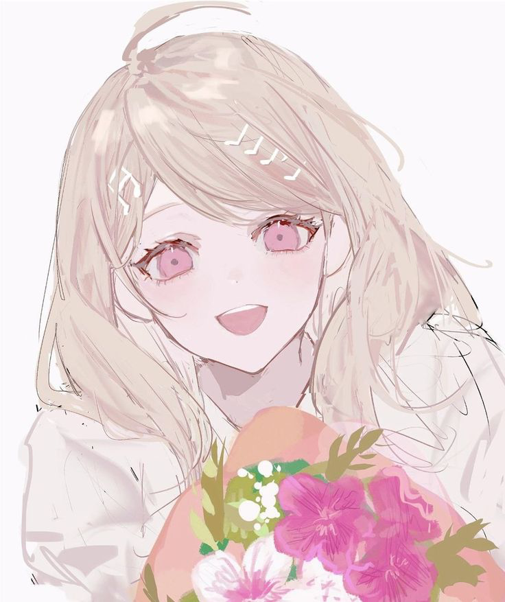 哪位知道这位金发粉瞳戴音符发卡的少女是哪位画师的作品?