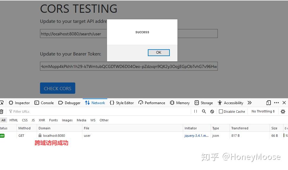 CORS 测试 提示错误 Reason: header authorization - 知乎