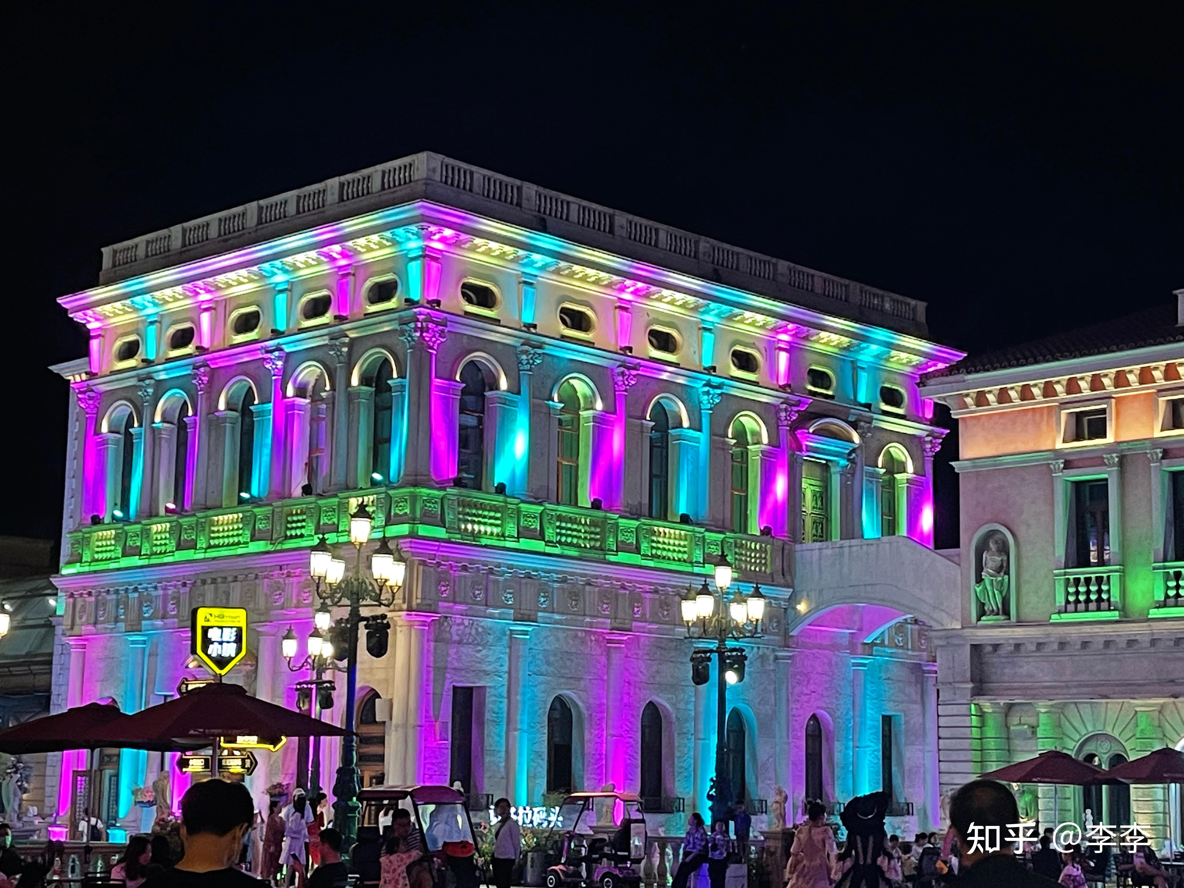 华谊兄弟电影小镇夜景图片