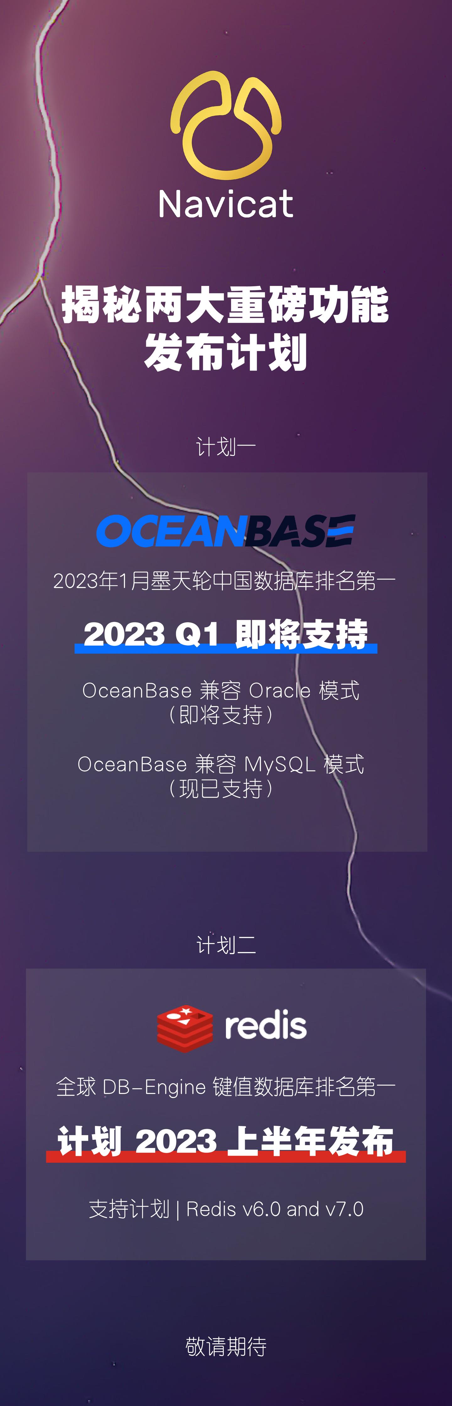 揭秘 2023 年 Navicat 两大重磅功能 Redis + OceanBase 发布计划 - 知乎