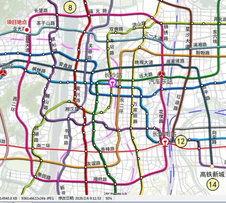 长沙地铁规划图 2030年图片