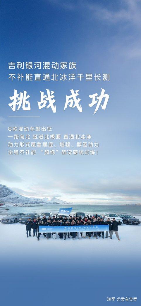 吉利银河成为首个“不补能”直通北冰洋的国产新能源品牌