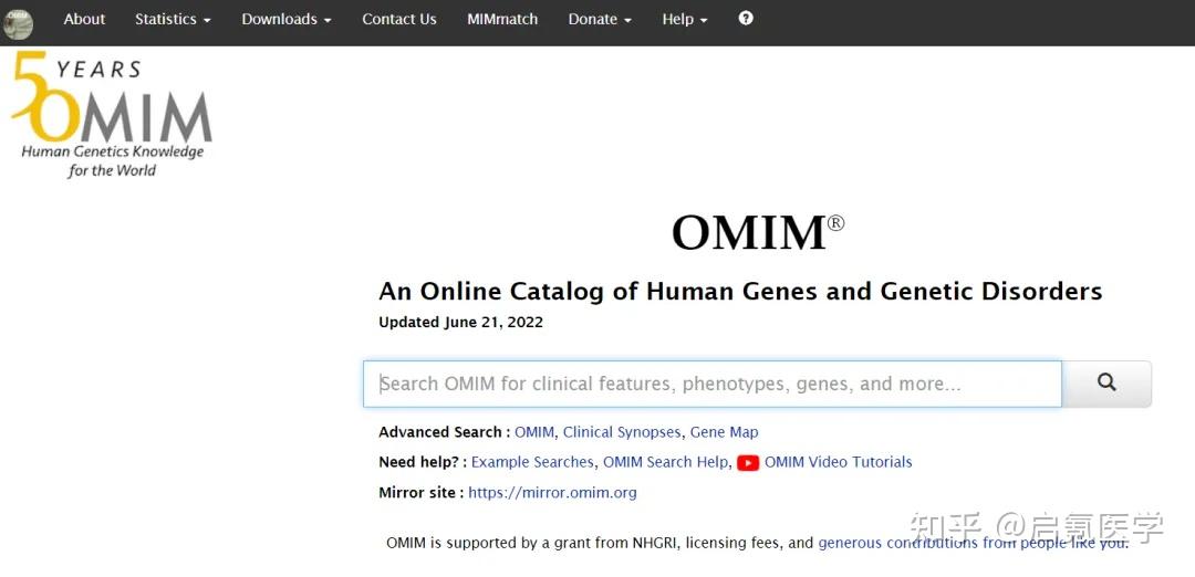 遗传解读金钥匙--OMIM数据库 - 知乎
