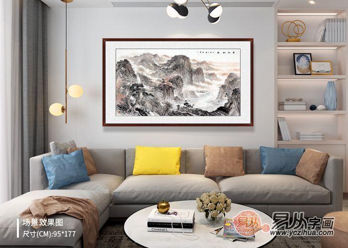 墨韵典雅山水画 挂在客厅装饰 尽显文艺高雅 - 知乎