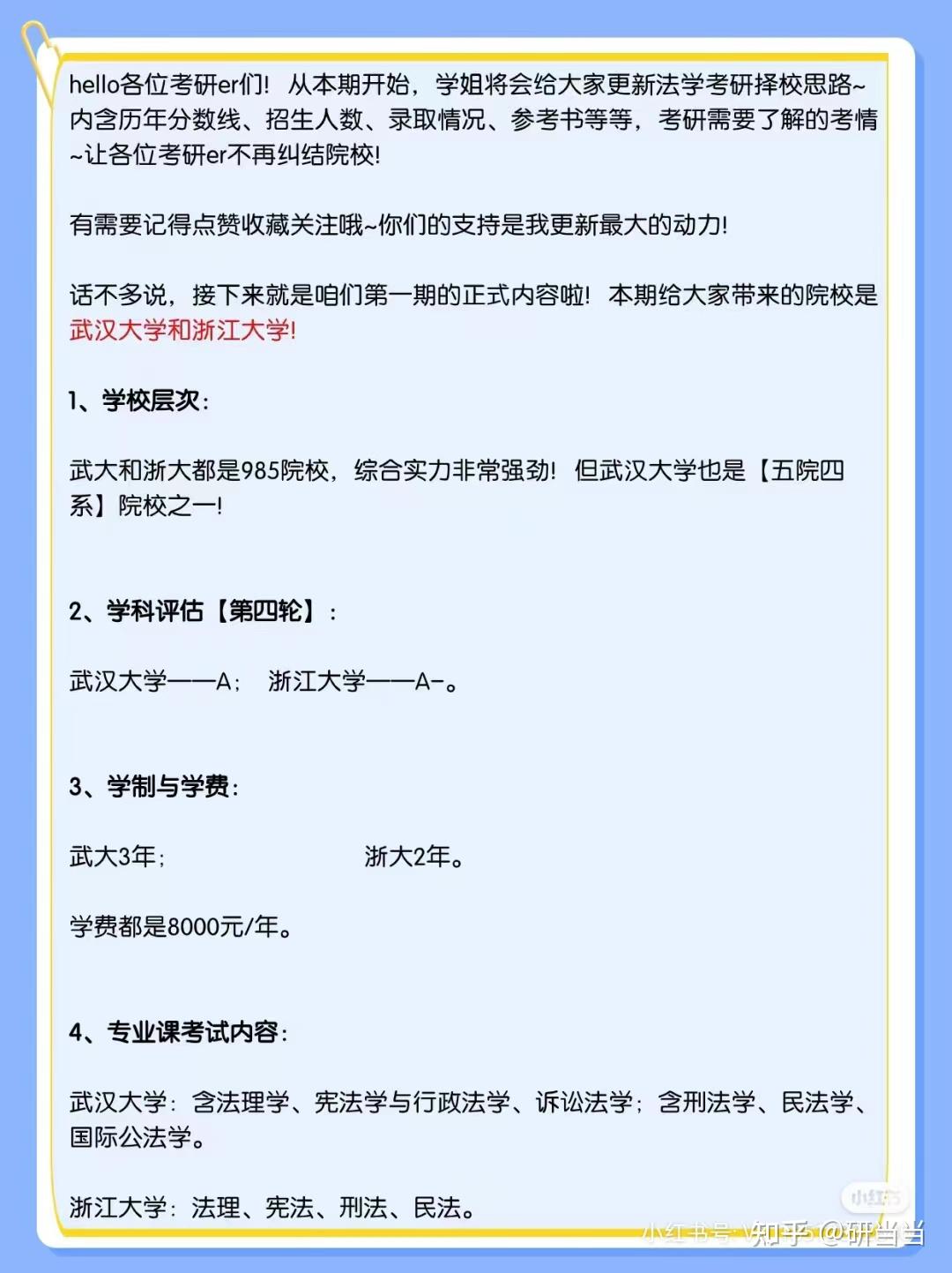 25法学考研择校 | 武汉大学vs浙江大学！ - 知乎