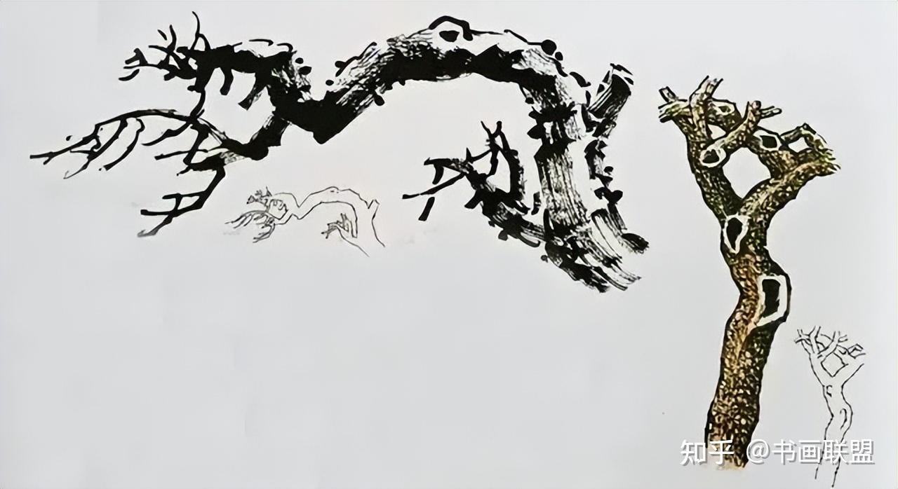 国画技法 松树的各种画法 - 知乎
