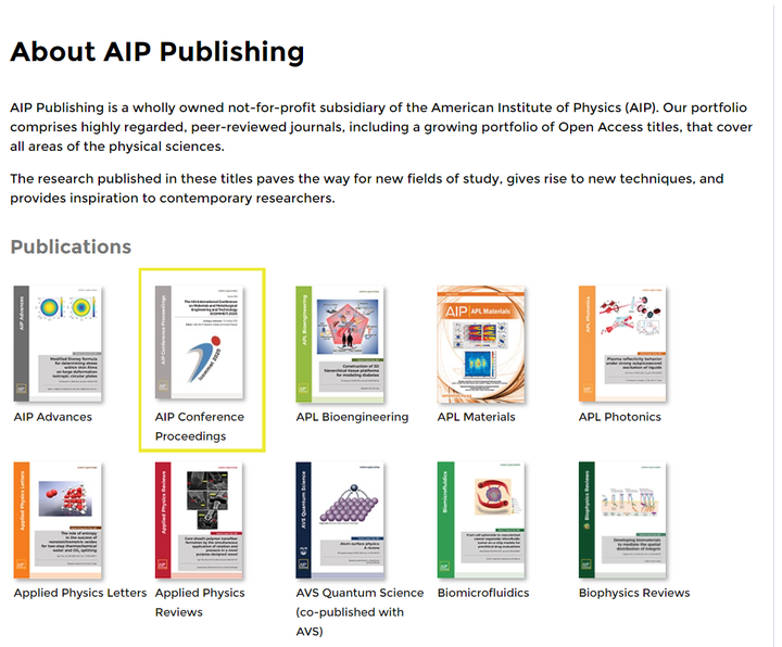 AIP Conference Proceedings ISSN 0094243X 知乎