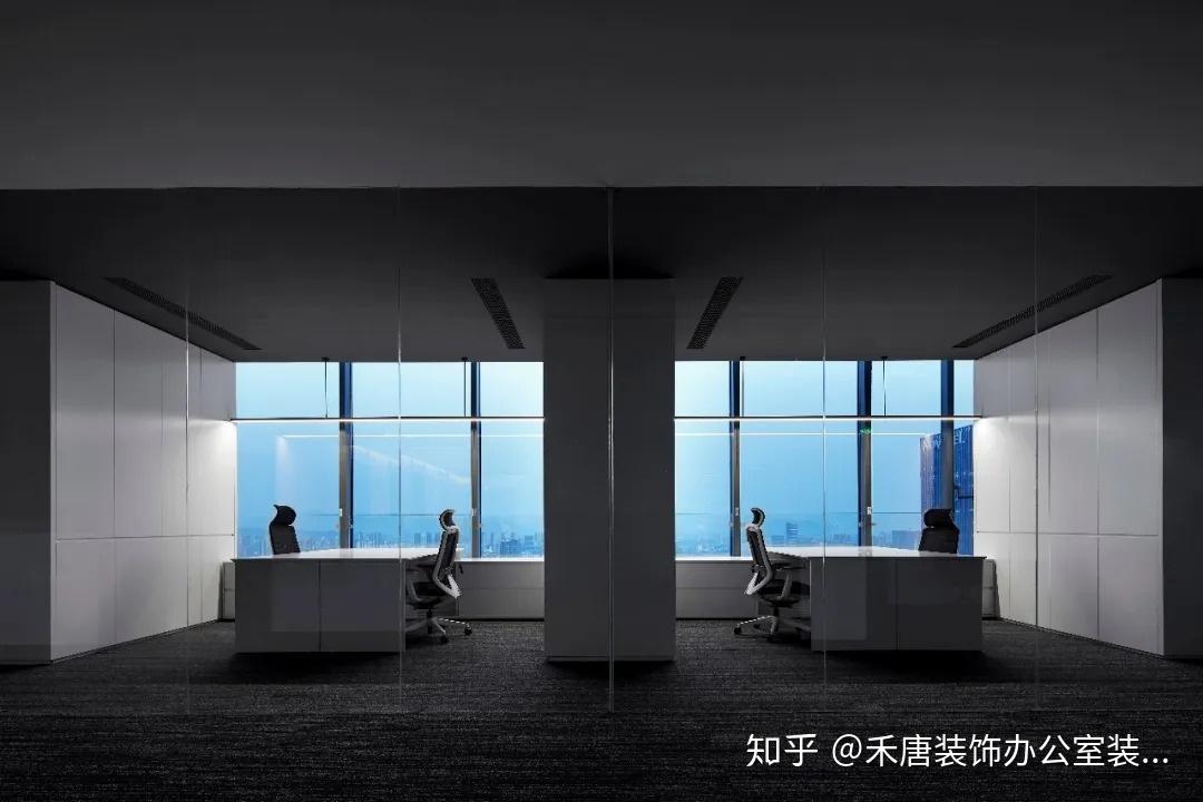 极简主义装修办公室黑白灰设计效果图 - 知乎