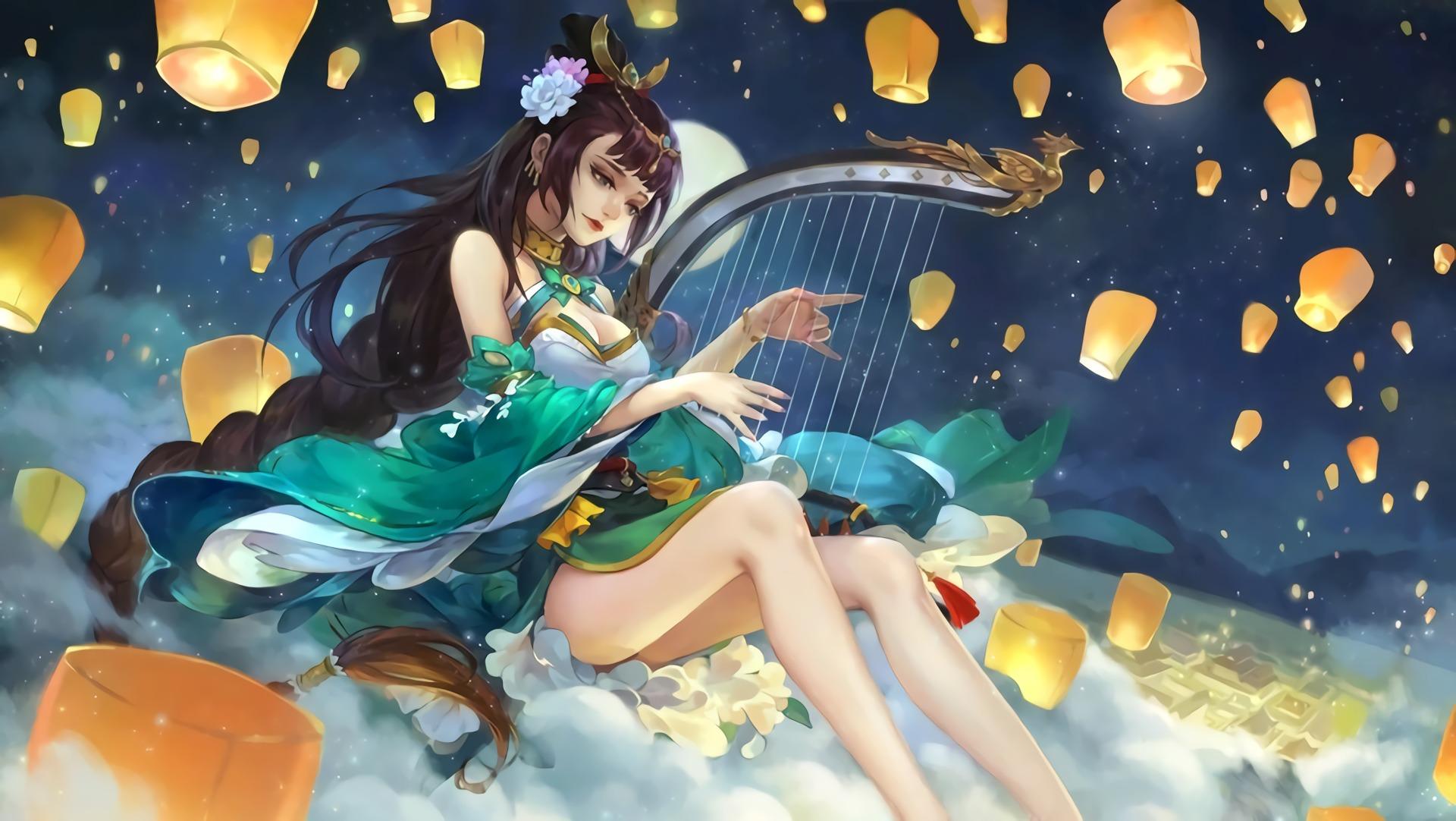 三国杀传说皮肤diy箜篌箜声周妃