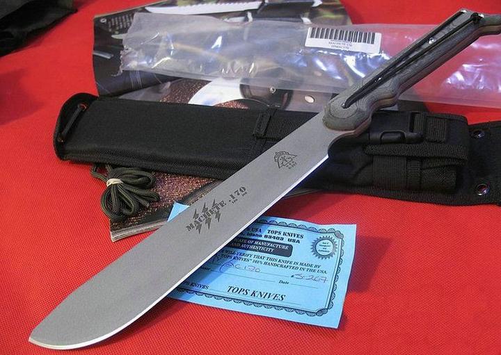 tops尖端战术mac170丛林排障刀