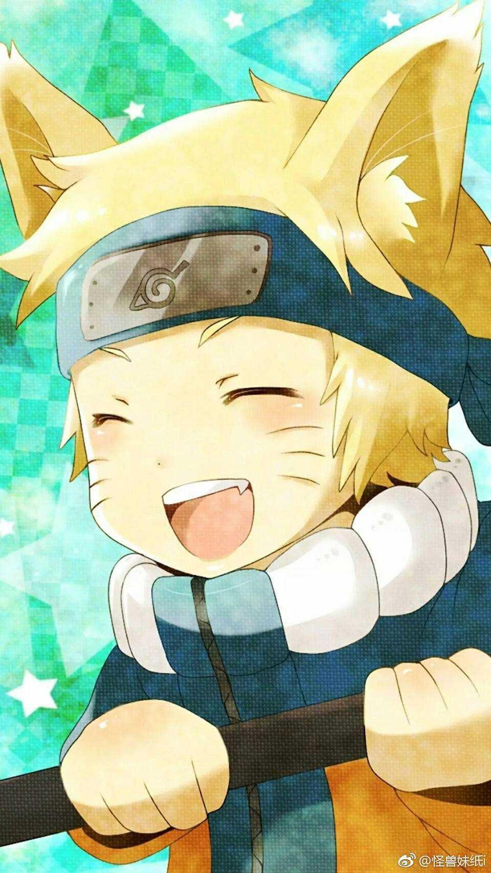 有没有适合当头像的幼年鸣人的图片