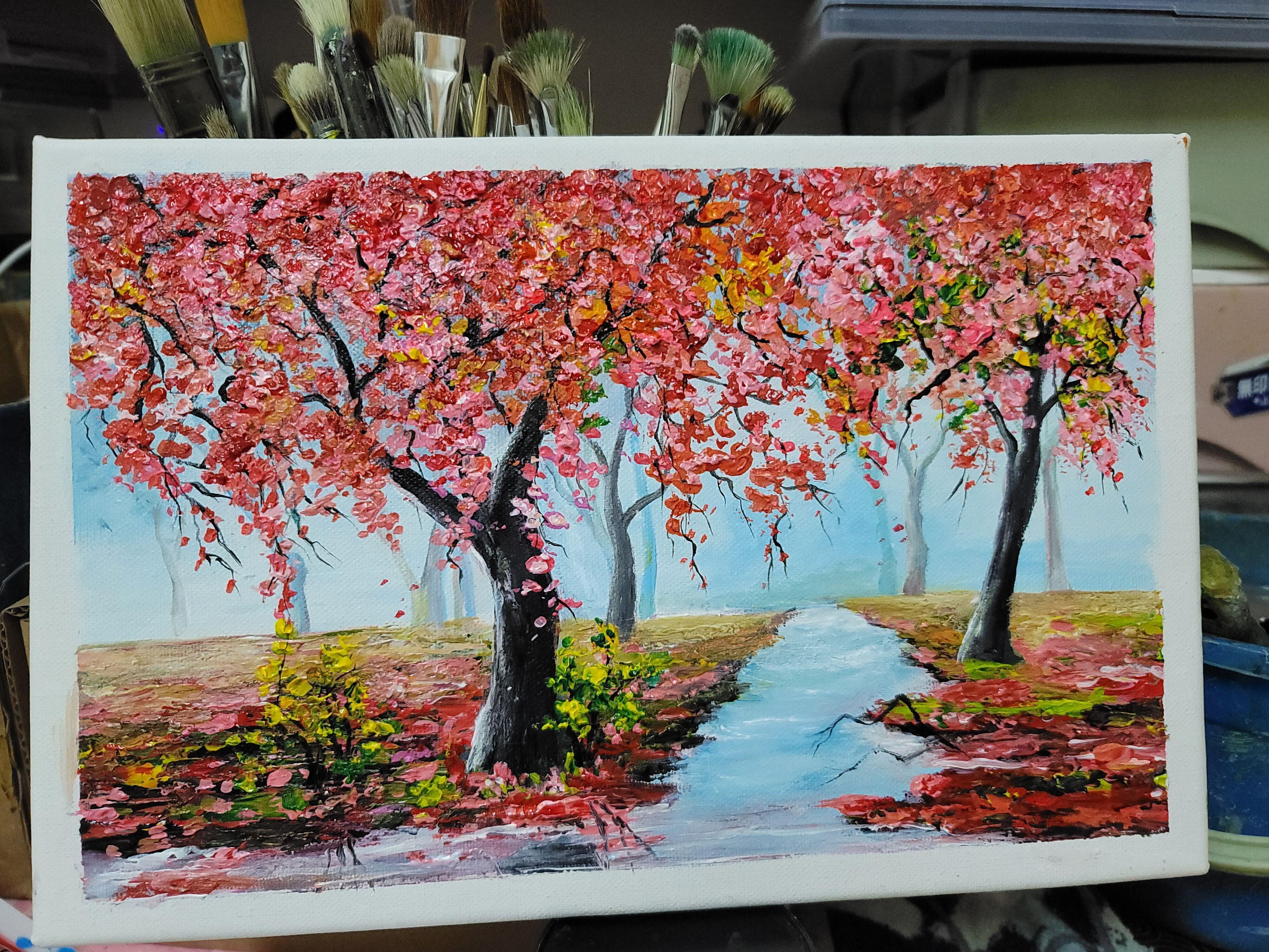 大学生一点画画基础没有想网上学习是学油画棒丙烯画还是水彩好