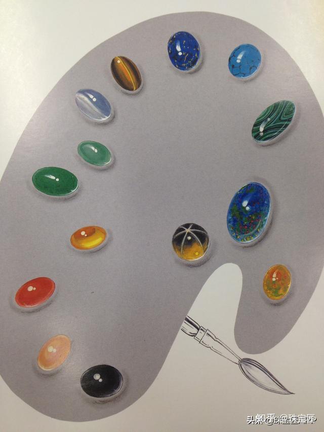 宝石画法哪里亮哪里暗