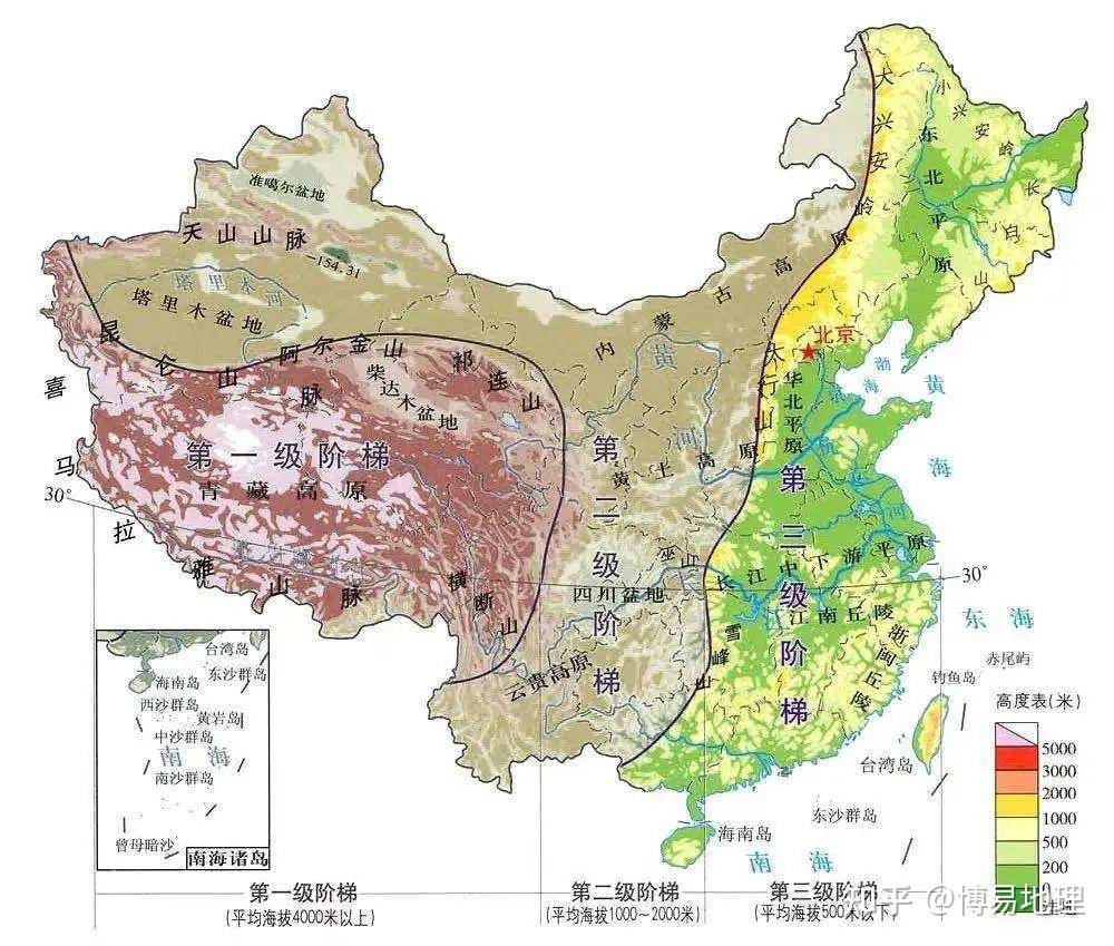 青藏地区地形图简图图片