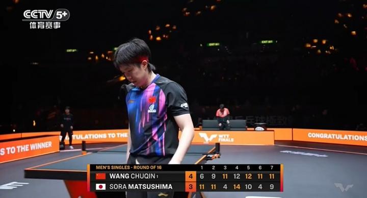 王楚钦连扳 3 局 4-3 逆转日本选手松岛辉空，晋级 WTT 总决赛男单 8 强，如何评价本场比赛？