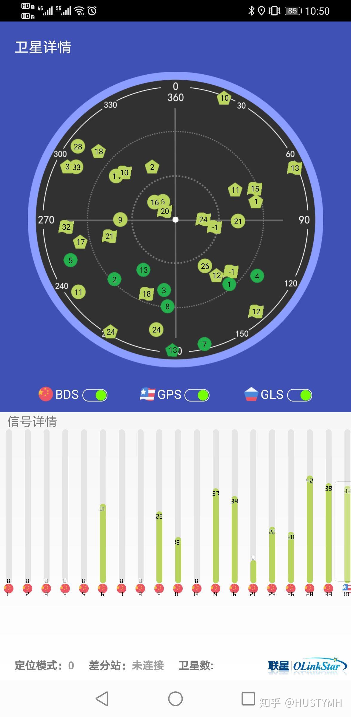 有没有比较好的搜星软件可以搜到北斗或者gps的卫星