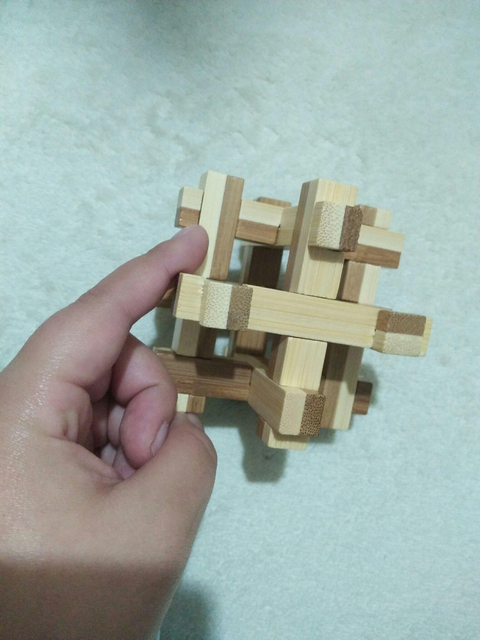 如何解孔明锁单十字笼子求各位大神指教