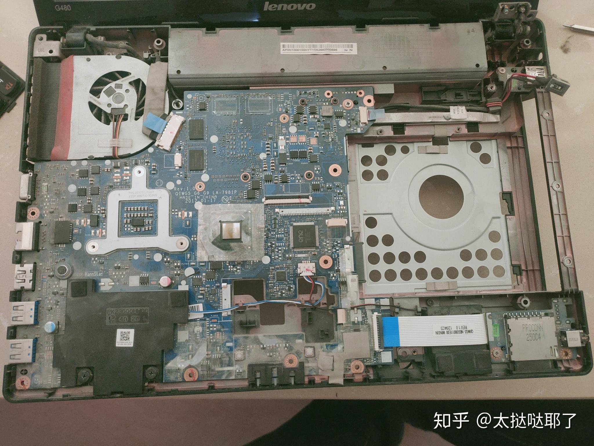 联想g480笔记本纽扣电池在哪个位置主板已经拆出来了找不到纽扣电池是