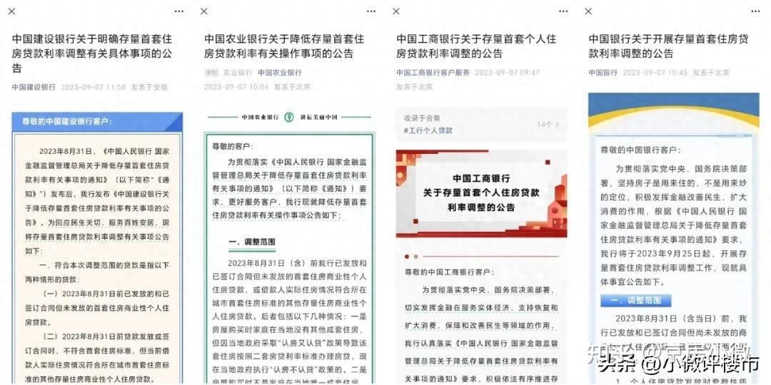重磅利好！四大行官宣：下调房贷利率 - 知乎