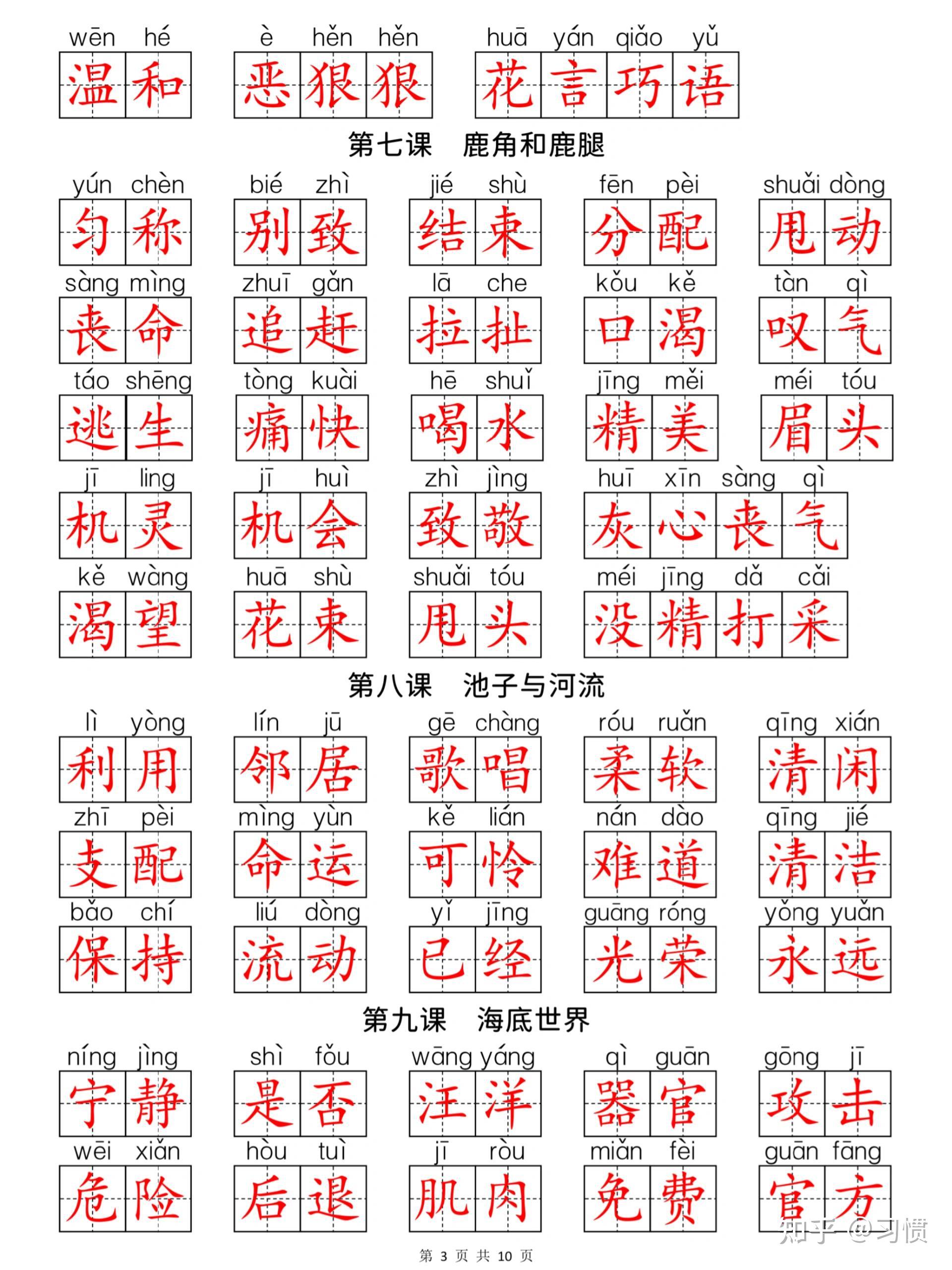 26春新版三年级下册语文1-27课看拼音写词语专项训练及参考答案(部编版) - 知乎