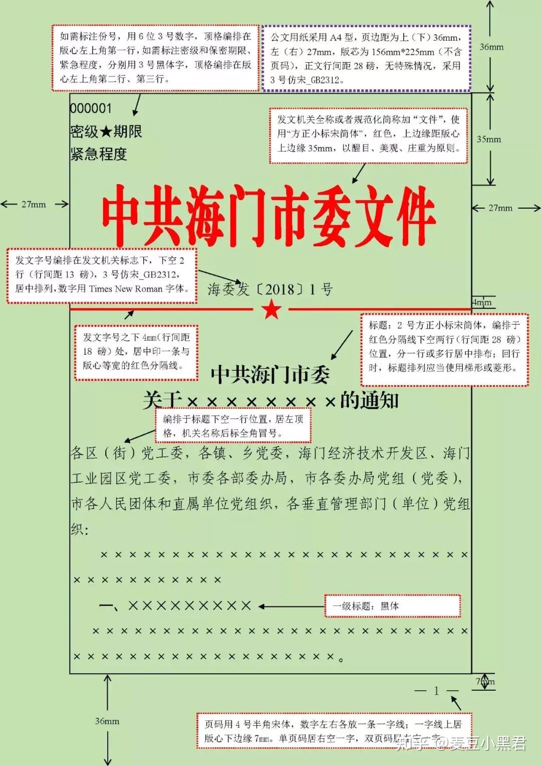 最新的政府公文格式及排版