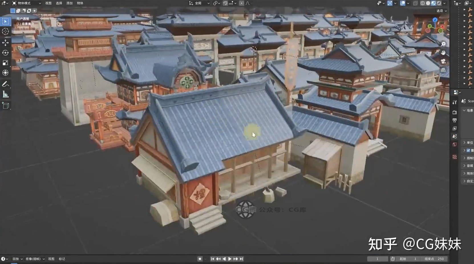 古风国风主题城楼建筑模型库下载,全3D可用 - 知乎
