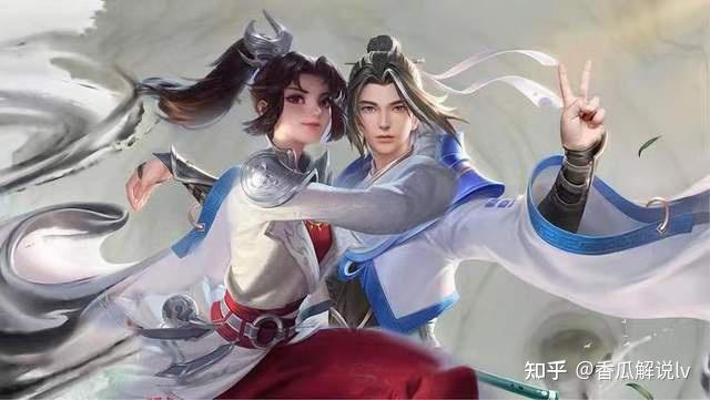 云缨和赵怀真七夕限定情侣皮,中国风水墨画风格,吸引了无数玩家