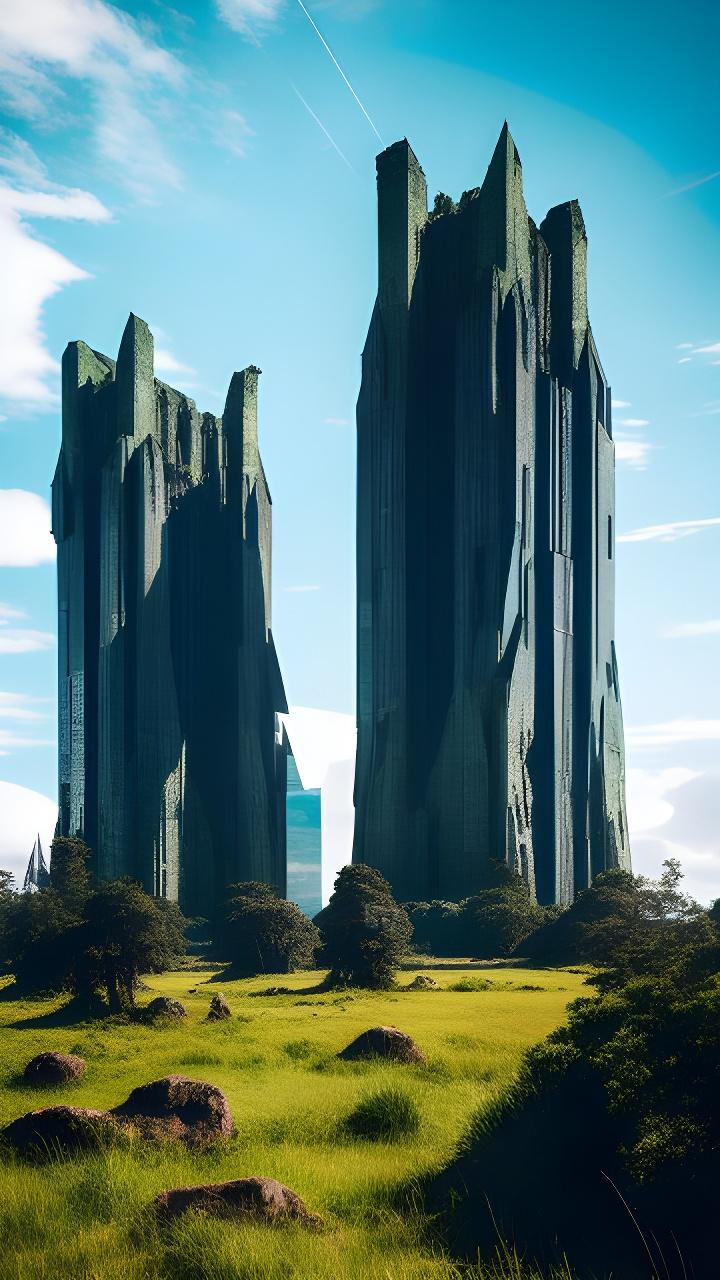 有什么极具科幻感的建筑造型最好带颜色的