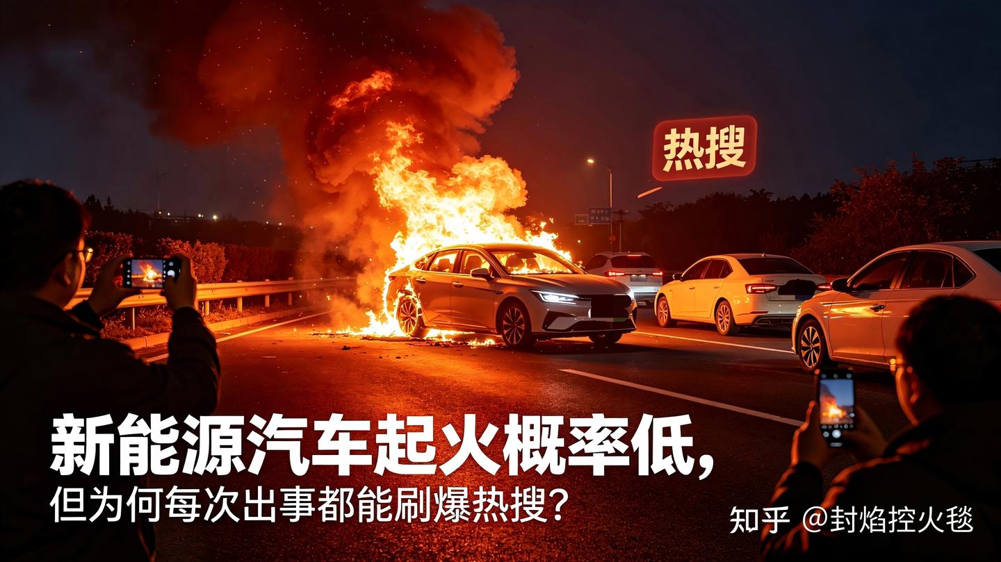 新能源汽车起火概率低,但为何每次出事都能刷爆热搜?