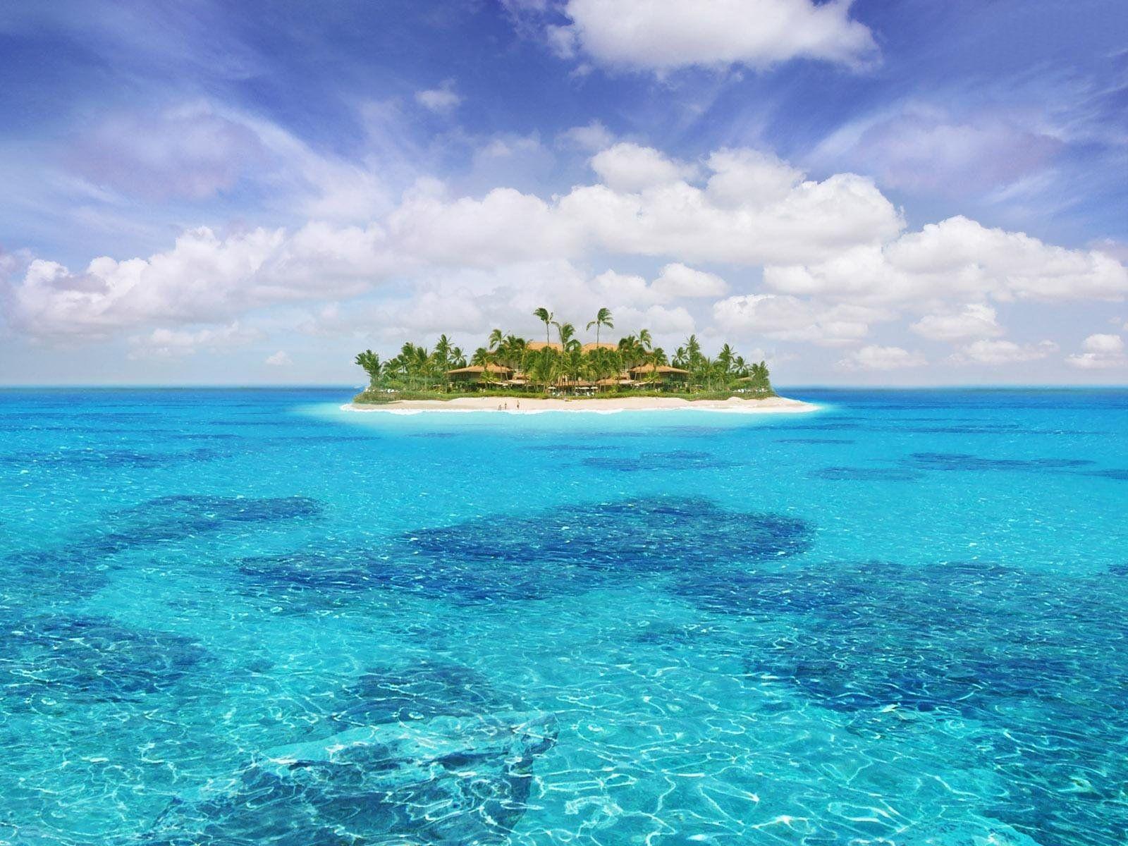 有没有浩瀚大海中一座孤岛或者是海角的一颗孤星这种意境的图片