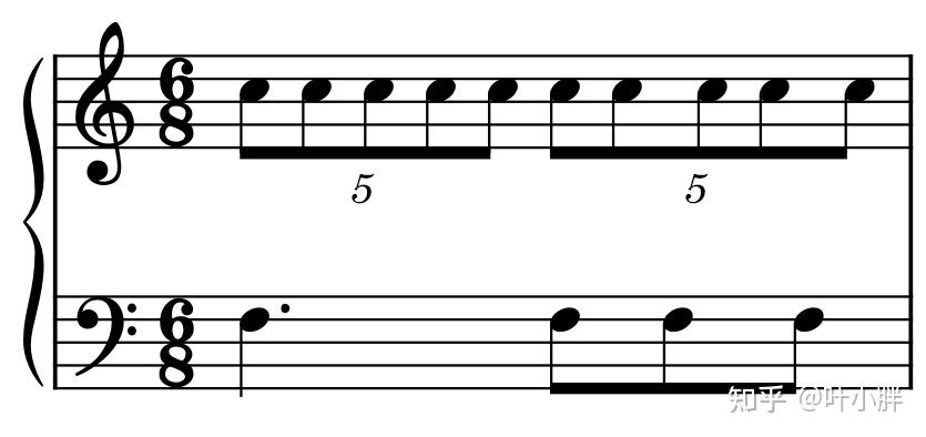 求教:乐理中附点四分音符怎么用五连音表示? - 知乎