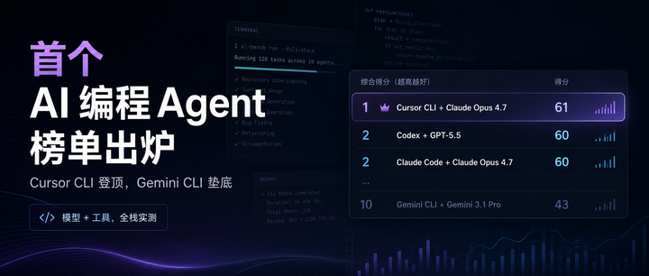 谷歌 Gemini CLI 垫底！首个 AI 编程 Agent 最新榜单出炉 - 知乎