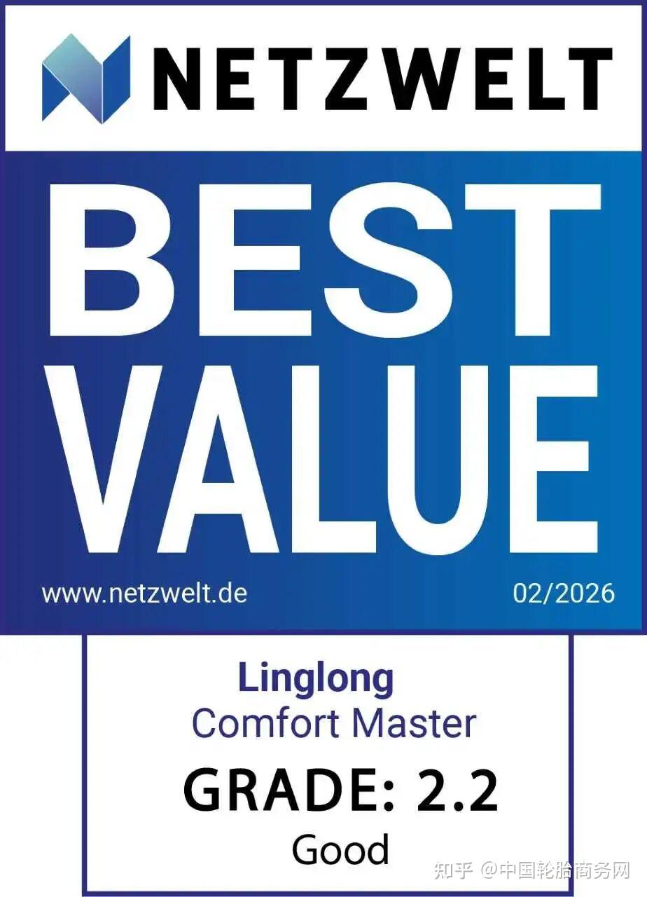 国产轮胎再扬威!玲珑Comfort Master获欧洲权威测试 “最具价值” 评级