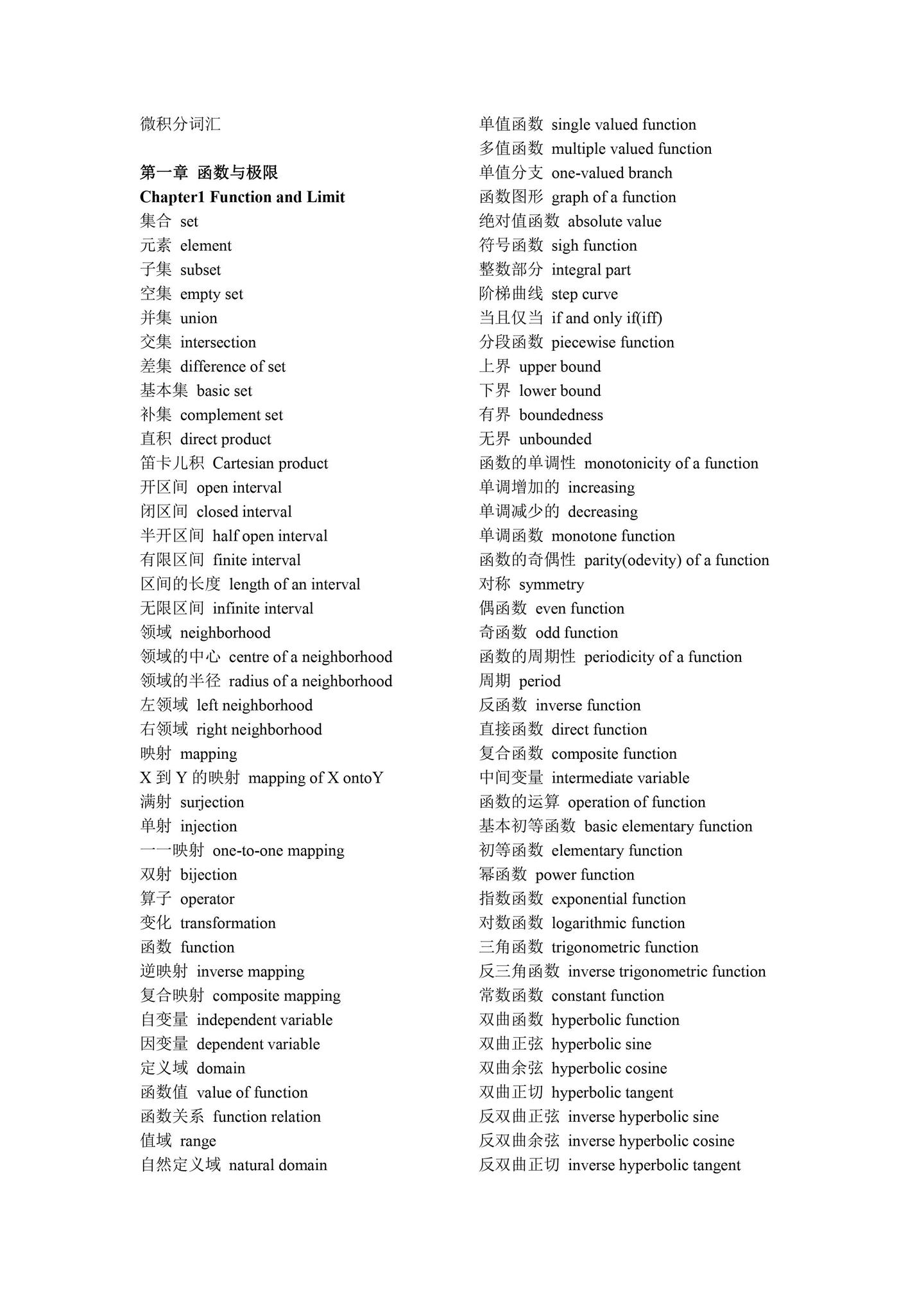 微积分英文专业词汇- 知乎
