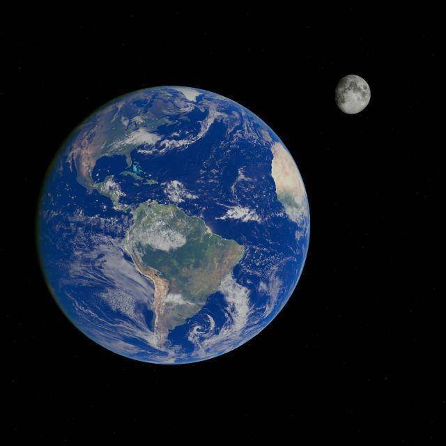 太阳、地球、月亮哪个看起来更圆些？