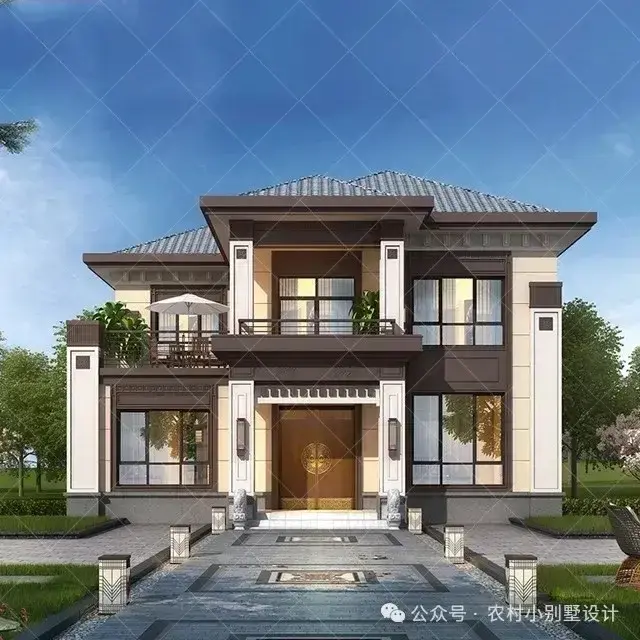 3月份最新新款二层中式！30套占地130平二层农村新中式自建房别墅 - 知乎