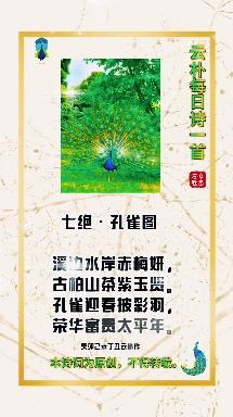 孔雀迎春图